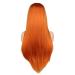 SUNNYBLUEE Long Straight Middle Wig Lady Black White Pink Orange Purple Gray Hair Heat Resistant Synthetic Hair Wig orange