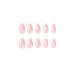 Justotry 24-Piece Almond Shape Acrylic Press-On Nails | Short White French Tips | Pink Oval Fake Nails for Women - Buy Online on GoSupps.com