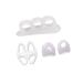 HEXILIN 4 Pairs Soft Toe Separator and Stretcher Bunion Corrector Splint Kit Bunions Straightener and Spreader One Size Fits All Bunions for Bunion (White One Size) White One Size