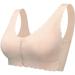 Luxrub mastectomy Special BH for women wireless front zipper ice skating bralette after operations complete cover pocket bras XXL Skin