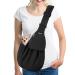 Slowton dog carrier bag pet dog bag with adjustable padded shoulder strap and front bag carrying bag dog for walking outdoors and excursions (black and sweaters fabric) black sweater fabric S (for pets 1.3-3.6kg)