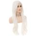 White Long Curly Wig for Women Wavy Synthetic Fiber Cosplay & Daily Wear - Buy Online on GoSupps.com