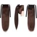 100% Remy Human Hair Dark Brown Clip In Ponytail Extensions - Sego Ponytail Braid Hair Piece 16 (45cm) - 80g - Buy Online on GoSupps.com