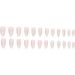 24PCS Almond Full Cover Short False Nails with Glue Stickers - Aurora Sun Moon French Fake Nails for Women - Nail Art Press on Nails - Buy Online on GoSupps.com