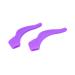 Willwa 1 pair of silicone glasses Anti-slip-ani-ani-tube-ear brass brick bracket ear bracket Point glasses handle (color: purple size: 45x23x4.3mm) 45x23x4.3mm purple