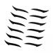 FashionCha Cat Eye Makeup Stencil Set - 2 Pairs Reusable Eyeliner Guides 3 Pcs 1 count (Pack of 1)