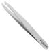 Ruxbury Tweezers Professional Slanted Tweezer for Facial Hair Women & Men Stainless Steel Silver Color Precision Tweezers for Ingrown Hair Tweezers with Blister Packaging 1 Pcs