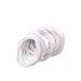 FEIFEI'S BOW 50pcs 2.5mm Thin Hair Scrunchies for Girls Women School Uniform Endless White