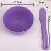 3 Sets Rubber Facial Mask Mixing Bowl & Spatula - DIY Skin Care Kit for Home & Salon - Purple - Buy Online on GoSupps.com