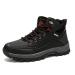Tsuukuie Men's Outdoor Athletic Boots Hiking Boots walking Travel High-Top Waterproof Boots Work Boots For Men 11.5-12 Wide Mesh Lining B
