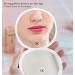 ACHORO Makeup Mirror - 3X Magnifying with Light, Dimmable LED, Compact & Rechargeable - Portable Beauty Mirror for Wallet Pouch - Buy Online on GoSupps.com