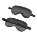 Mulberry Silk Sleep Eye Mask Soft Good Night Eye Cover Eyeshade Blindfold with Elastic Strap Black 1 Count (Pack of 1)