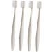 Ipetboom Ergonomic Wooden Toothbrush Set - 4 Soft-Bristle Household Toothbrushes for Adults & Babies - Eco-Friendly Khaki Design - Buy Online on GoSupps.com