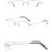 Riccie Men's Pure Titanium Blue Light Blocking Glasses - HD Aspherical Resin Radiation Protection +0.5 to +3.0 - International Shipping Available - Buy Online on GoSupps.com