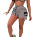 Women's Sexy Reflective Shorts Pants Shiny Sport Bottoms Night Club Party Festival Rave Outfit Gray-b X-Large