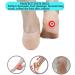 Keepbest Invisible Height Increase Insoles - 4cm Silicone Heel Socks for Men & Women - White - Buy Online on GoSupps.com