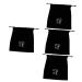 FOMIYES 4pcs Flannel Hair Dryer Bag Hair Tool Travel Bag Hair Dryer Bag Drawstring Travel Bag for Blow Dryer and Hair Tools Makeup Brush Bag Hair Dryer Organizer Travel Drawstring Bag 26.00X23.00X0.50CMx4pcs Blackx4pcs