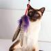 PurrSuit Feather Spinning Cat Toy LONG Safer Clip UK made 100cm Wand - Buy Online on GoSupps.com