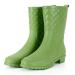 Petrass Women Rain Boots Black Waterproof Mid Calf Lightweight Cute Booties Fashion Out Work Comfortable Garden Shoes 6 Green