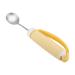 Disabled-friendly utensil stainless steel fork/spoon 360 degrees rotatable eating harness with non-slip silicone handle for older people (spoon)