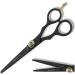 7" Black Hairdressing Scissor for Professional Hairdressers Stainless Steel Salon Barber Cutting Hair Scissors for Men Women and Children (Single Scissor) - Buy Online on GoSupps.com