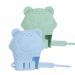 PandaEar 2 Pack Baby Soothing Teething Mitten Chew Toy - Stimulating Teether Pain Relief Protection Glove (Blue Green)