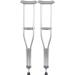Crutches Fracture Underarm Telescopic Crutches Elderly Ankle Anti-slip Cane Young People Injured Children Double Crutch Auxiliary crutch small gift Silver Small