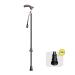 Walking Stick Carbon Light Telescopic Cane Solid Wood Non-Slip Old Man Crutch with 6pc Foot pad (#1 A) Prosperous