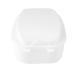 Verdant Touch Artificial Teeth Storage Box Denture Storage Box with Filter Screen Dental Appliance White