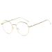 DAUCO Unisex Blue Light Filter Glasses Computer Glasses Retro Sixties Style Round Metal Glasses Women Men