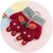Kids Toddlers Knitted Gloves Mittens | Fleece Lined | Cartoon Design | Xmas Gift | Red - Buy Online on GoSupps.com