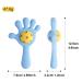 Baby Finger Shaped Teether Clappers - Food Grade Silicone Teether (Yellow) - Buy Online on GoSupps.com