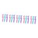 Baluue 15 Pcs Silicone Beauty Ruler Lipstick Wearing Aid Mauve Eyeshadow Eyelash Applicator Lash Mascara