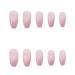 Xerling Fancy Glossy Full Cover Soft Pink Heart Coffin Acrylic Nails - 24 Pcs Press-On False Tips for Women & Girls | Cute Baby Pink Design for Parties & Salons - Buy Online on GoSupps.com