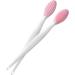 SunaOmni Lip Brush Set - 2pcs Silicone Double Sided Nose Washer & Soft Blackhead Cleaner - Exfoliator for Smooth Lips - Pink - Buy Online on GoSupps.com
