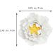 ORFOFE Wall Flower Sculpture 1Pc peony flower wall decoration home decoration Ceramic wall art Ceramic Flower Flower Wall White 7x7cm - Buy Online on GoSupps.com