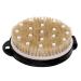 Exfoliating Brush Dry Brush For Wet or Dry Brushing  Body Brush With Natural Bristle For Glowing Skin  Cellulite Treatment  Lymphatic Drainage and Blood Circulation (Round-With Massage Nodule)