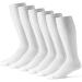 MDR Diabetic Knee High Over The Calf Socks for Men and Women with Full Sole 3 Pairs Made in USA 9-11 White