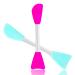 RamPula Mask Applicator Silicone Face Brush Face Mud Cream Clay Mask DIY Modeling Mask Brushes DIY Mud Mixing Spatula Double-end Handheld Scoop Skin Care Make up Foundation Gel Cosmetic Tool Blue and Rose Red