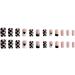 24Pcs/Set Press On Nails Long Diamond Chain Heart Black White Checkerboard Pattern False Nails Acrylic Fake Nails Full Cover Nails Tips Artificial Finger Manicure Press on nails for Women and Girls - Buy Online on GoSupps.com