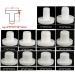 10pcs Silicone Belly Button Plugs - Post Tummy Tuck Umbilicus Shaper for Surgery Recovery - White - Buy Online on GoSupps.com