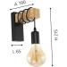 Angoily Wall Sconce Indoor Lights for Decoration Indoor Wall Lights Industrial Wall Sconces Metal Shade Wall Light - Buy Online on GoSupps.com