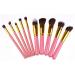 Milopon 10PC Makeup Brush Set - Foundation Eyeshadow Eyebrow & Facial Brushes for Women & Girls - Perfect for Flawless Makeup Application - Buy Online on GoSupps.com