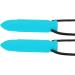 2pcs Silicone Baby Teether Necklace Set - Sky Blue | Teething Chewy Toys for Infant Oral Care and Relief from Gum Pain and Itching - Buy Online on GoSupps.com