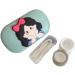 FLYRANGOOV Cute Cartoon Princess Contact Lens Etui - Portable 4-Part Storage Box for Travel - Stylish Avocado-Snow Design - Buy Online on GoSupps.com