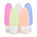 5 pieces of silicone squeezing bottle silicone travel bottles set leak-proof travel container 5-pack portable travel accessories for shampoo toilet items black