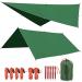 REDCAMP Hammock Rain Fly Camping Tarp Waterproof, 10x10ft Lightweight Backpacking Rain Tarp Shelter for Hiking Outdoor, Green Green 10*10ft