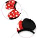 24 Pack Deluxe Mouse Costume Ears Headband - Black & Red Hair Accessories for Kids' Birthday Parties & Baby Showers - Buy Online on GoSupps.com
