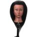 Desire of Goods Afro Training Head - Real Dark Brown Hair - 40 cm Hairdressing Mannequin with Stand - International Shipping Available - Buy Online on GoSupps.com