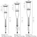 WJTOPGYH Elderly Crutches Armpit Crutches Aluminum Lightweight Walker Adult Adjustable Crutches for Men Women Or Teenagers - Buy Online on GoSupps.com